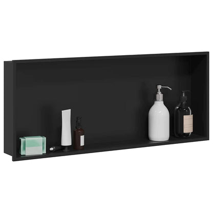 Nicchia per doccia Nero 75 x 30 x 9,5 cm Acciaio inossidabile | homemem39
