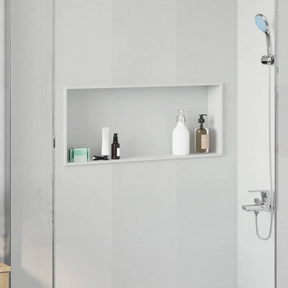 Nicchia per doccia Bianco 75 x 30 x 9,5 cm Acciaio inossidabile
