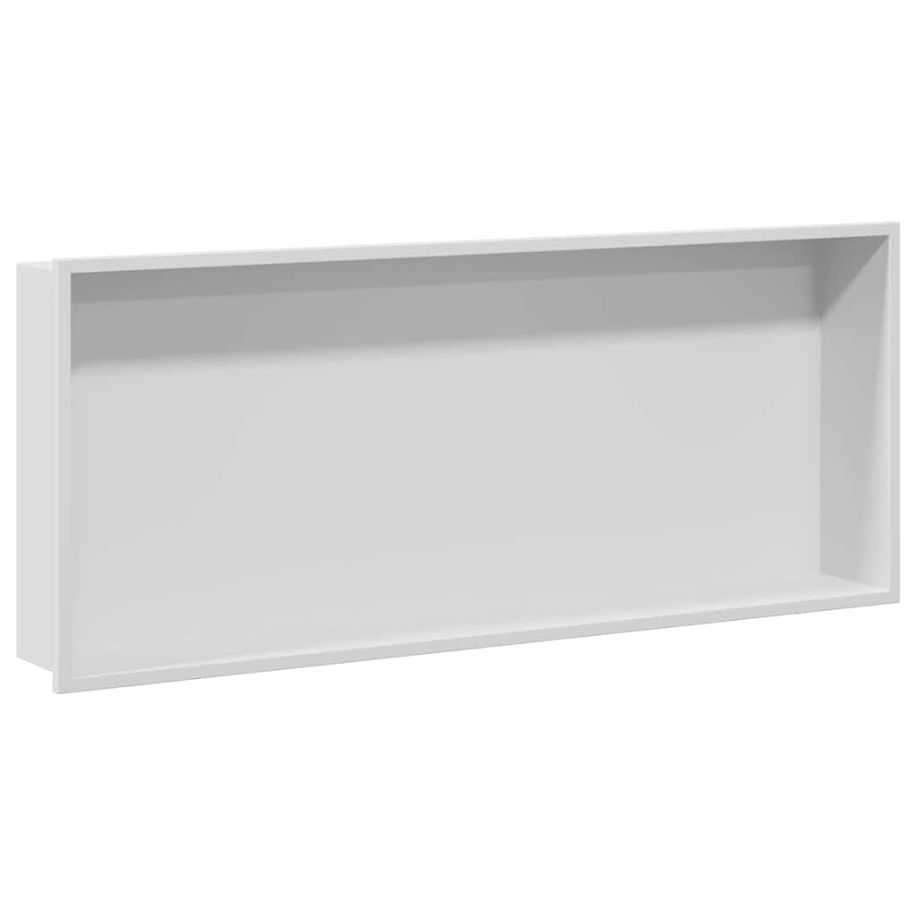 Nicchia per doccia Bianco 75 x 30 x 9,5 cm Acciaio inossidabile