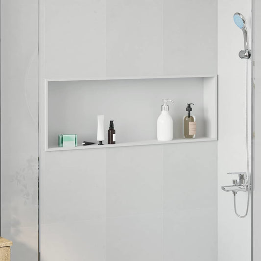 Nicchia per doccia Bianco 90 x 30 x 9,5 cm Acciaio inossidabile | homemem39