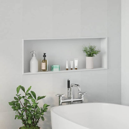 Nicchia per doccia Bianco 90 x 30 x 9,5 cm Acciaio inossidabile | homemem39