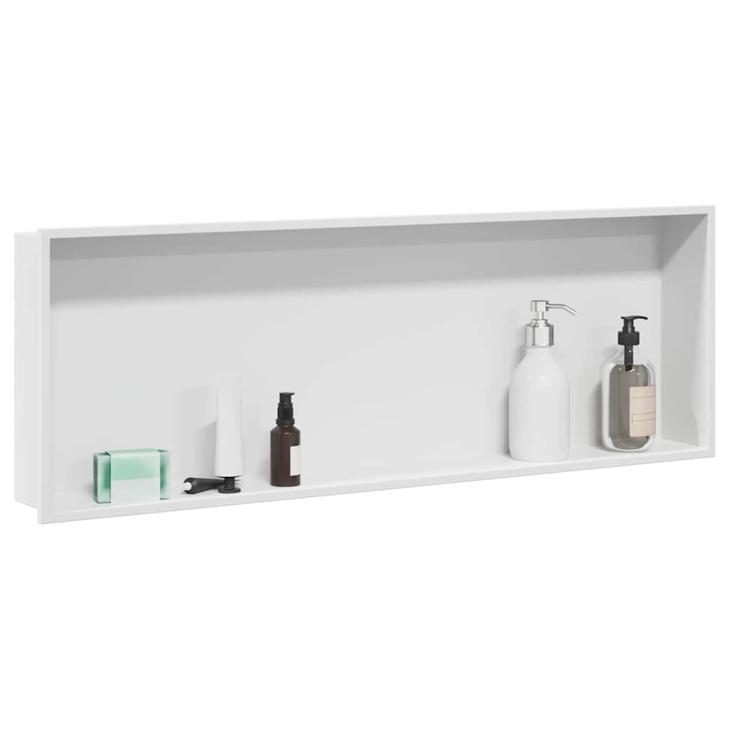 Nicchia per doccia Bianco 90 x 30 x 9,5 cm Acciaio inossidabile | homemem39
