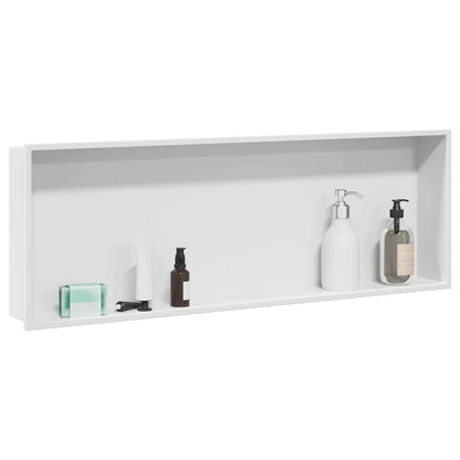 Nicchia per doccia Bianco 90 x 30 x 9,5 cm Acciaio inossidabile | homemem39