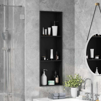 Nicchia per doccia Nero 92 x 32 x 10 cm Acciaio inossidabile | homemem39