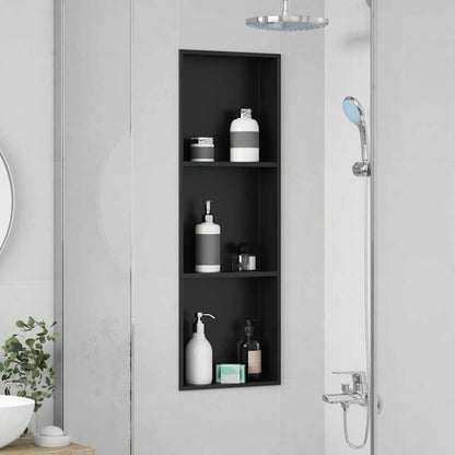 Nicchia per doccia Nero 92 x 32 x 10 cm Acciaio inossidabile | homemem39