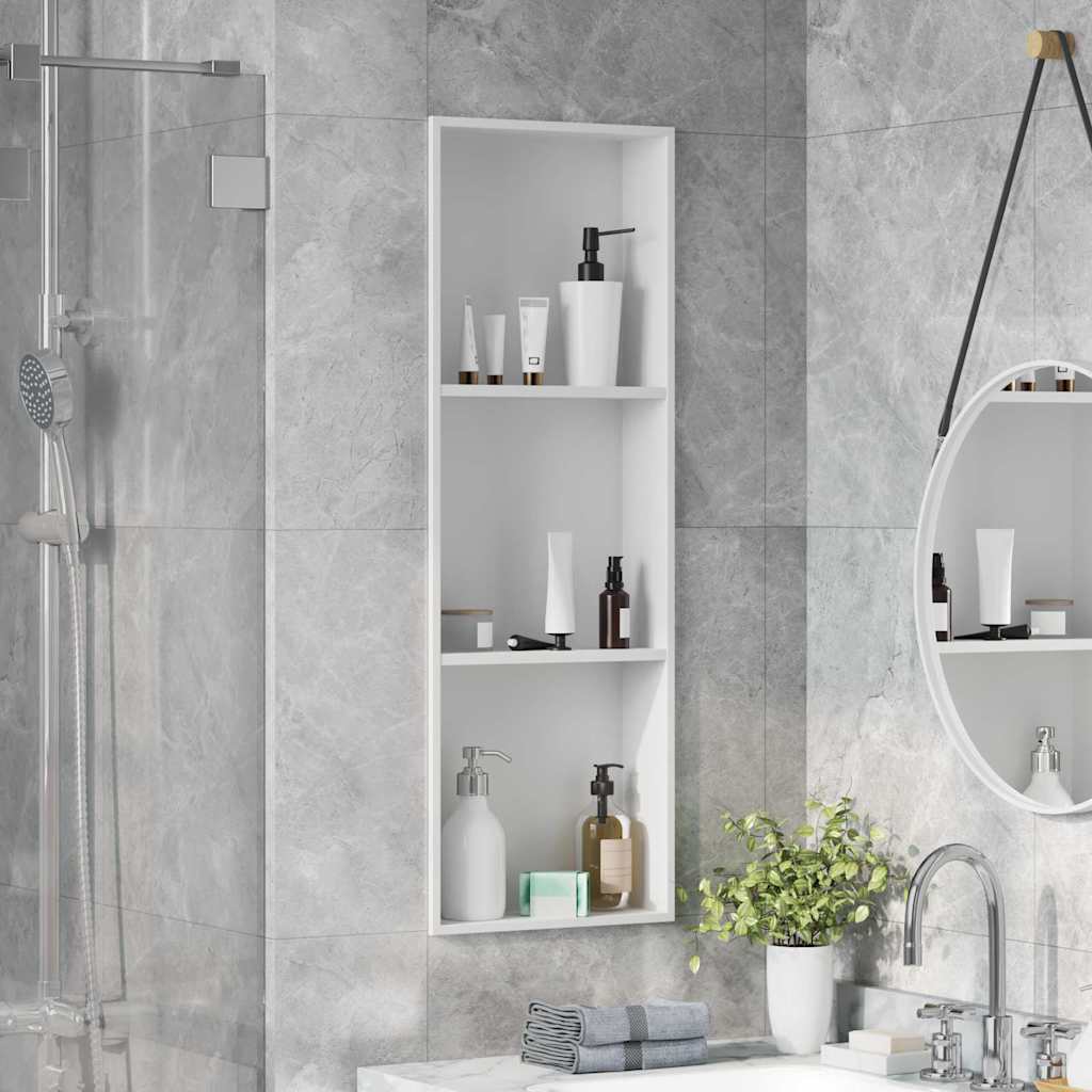 Nicchia per doccia Bianco 90 x 30 x 9,5 cm Acciaio inossidabile | homemem39