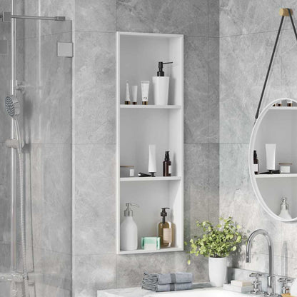 Nicchia per doccia Bianco 90 x 30 x 9,5 cm Acciaio inossidabile | homemem39