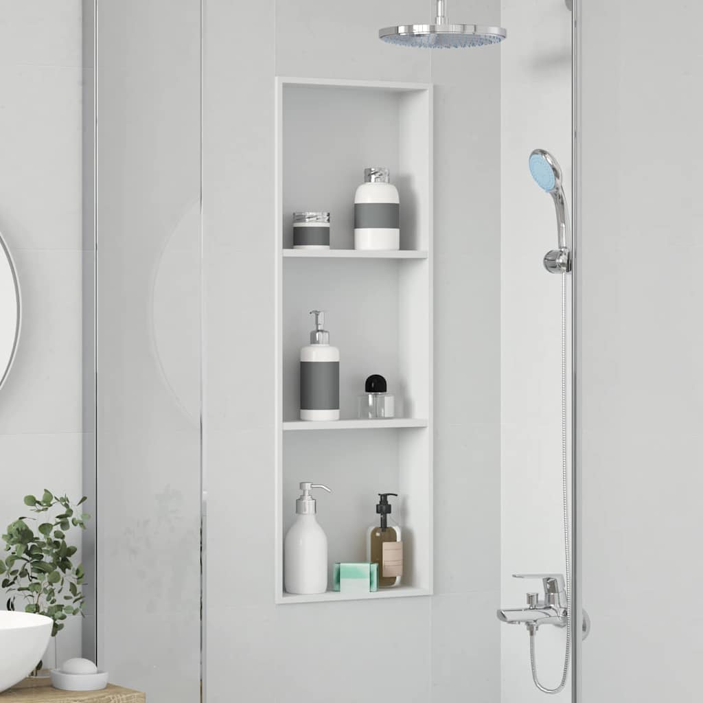 Nicchia per doccia Bianco 90 x 30 x 9,5 cm Acciaio inossidabile | homemem39