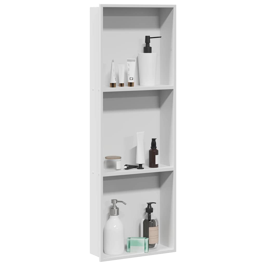 Nicchia per doccia Bianco 90 x 30 x 9,5 cm Acciaio inossidabile | homemem39