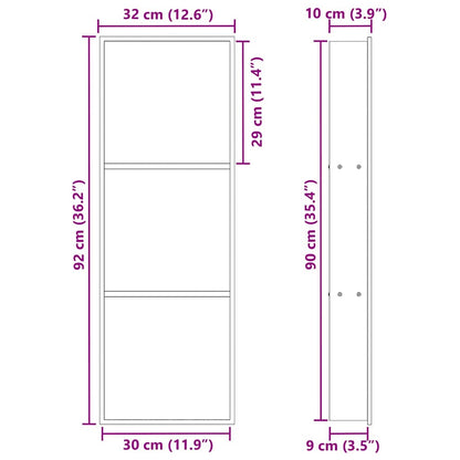 Nicchia per doccia Bianco 90 x 30 x 9,5 cm Acciaio inossidabile | homemem39