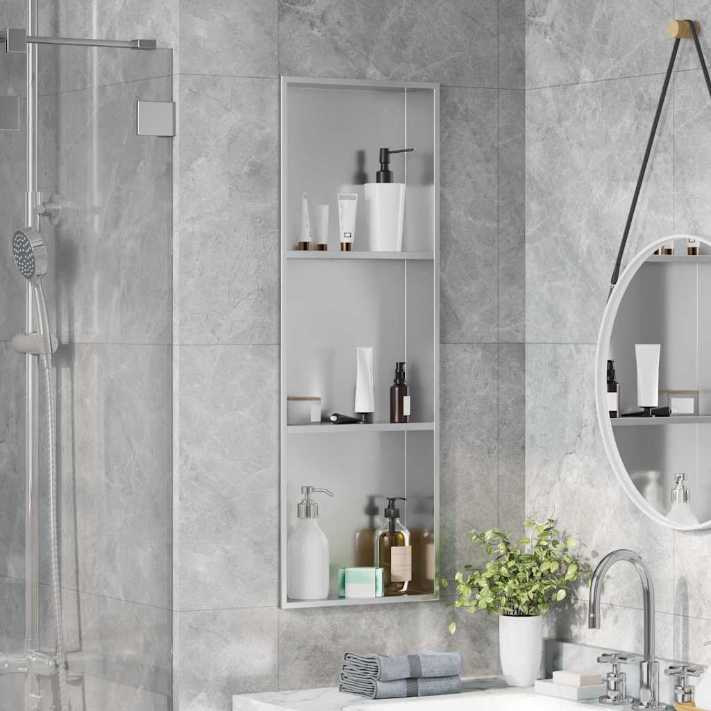 Nicchia per doccia Argento 90 x 30 x 9,5 cm | homemem39