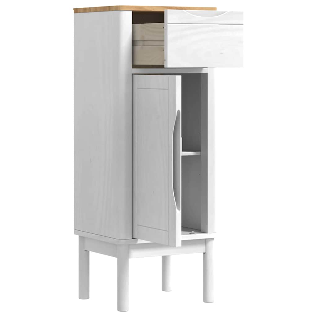 Mobile da Bagno con cassetto FLORO Bianco 35 x 30 x 90 cm | homemem39