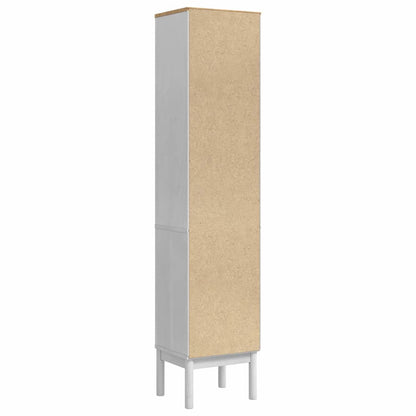 Mobiletto bagno alto con porta FLORO Bianco 35 x 30 x 160 cm | homemem39