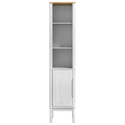 Mobiletto bagno alto con porta FLORO Bianco 35 x 30 x 160 cm | homemem39