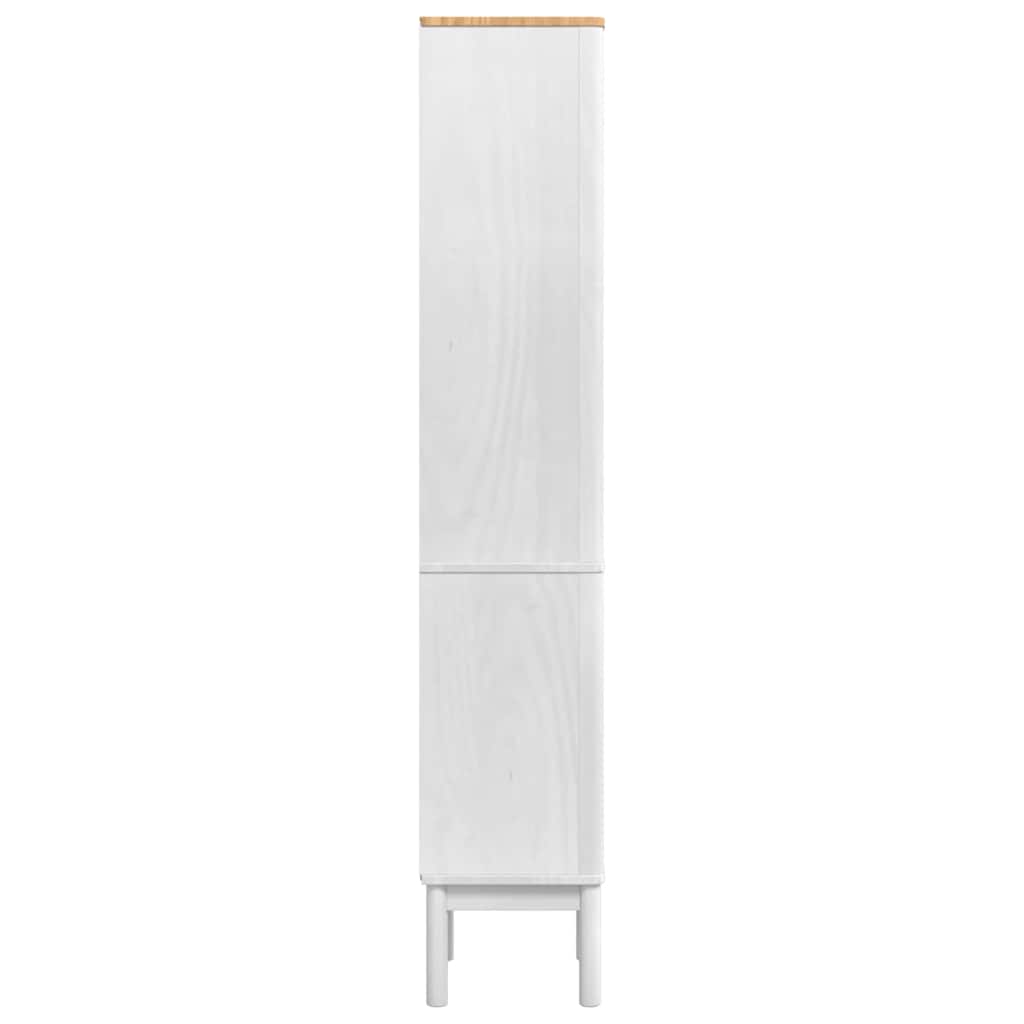 Mobiletto bagno alto con porta FLORO Bianco 35 x 30 x 160 cm | homemem39