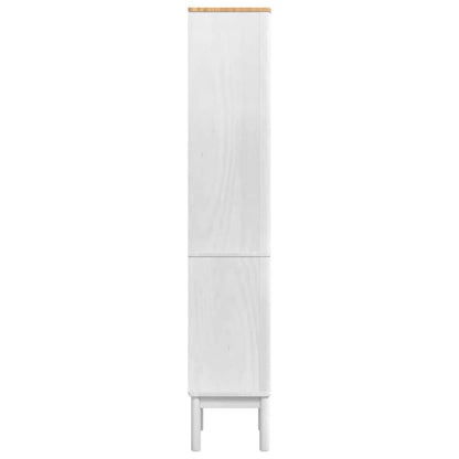 Mobiletto bagno alto con porta FLORO Bianco 35 x 30 x 160 cm | homemem39