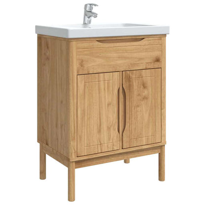 Armadio per Lavabo da Bagno FLORO Cera marrone 60 x 40 x 80 cm