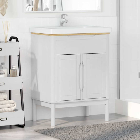 Armadio per Lavabo da Bagno FLORO Bianco 60 x 40 x 80 cm