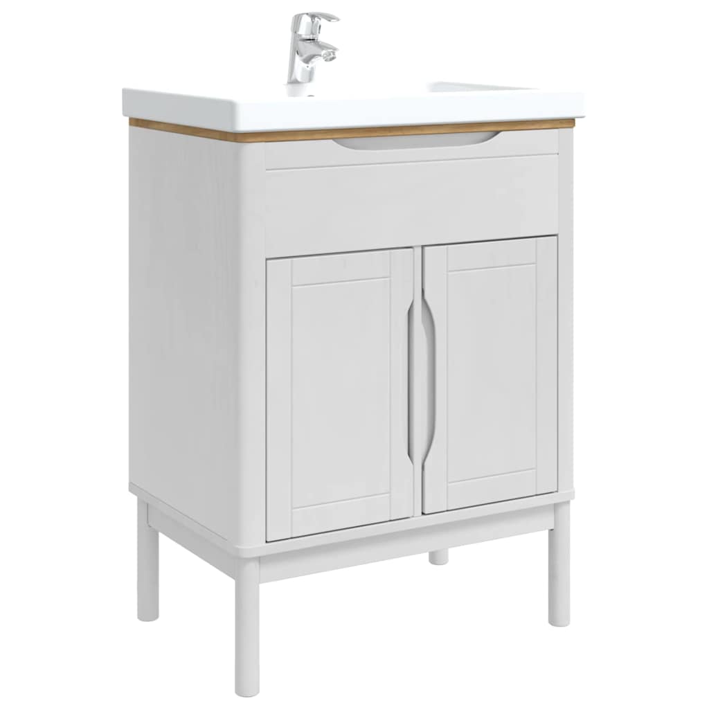 Armadio per Lavabo da Bagno FLORO Bianco 60 x 40 x 80 cm