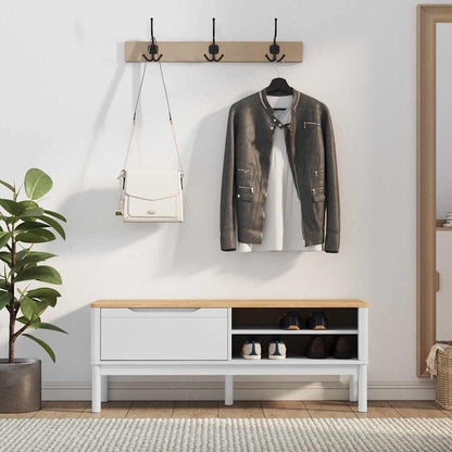 Panchina per corridoio FLORO Bianco 115 x 40 x 45 cm | homemem39