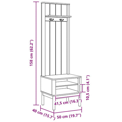 Armadio per corridoio FLORO Bianco 50 x 40 x 158 cm | homemem39