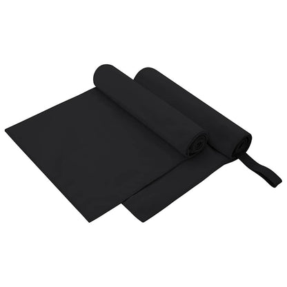 Asciugamani Sportivi 2 pcs Nero 100 x 50 cm