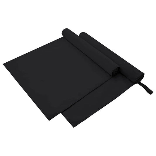 Asciugamani Sportivi 2 pcs Nero 180 x 90 cm