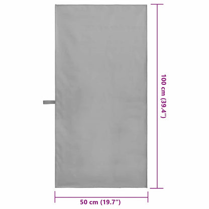 Asciugamani Sportivi 2 pcs Grigio scuro 100 x 50 cm