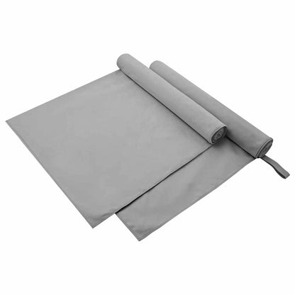 Asciugamani Sportivi 2 pcs Grigio scuro 90 x 180 cm