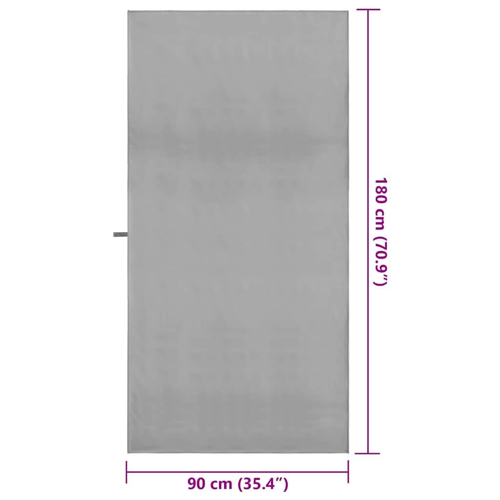 Asciugamani Sportivi 2 pcs Grigio scuro 90 x 180 cm