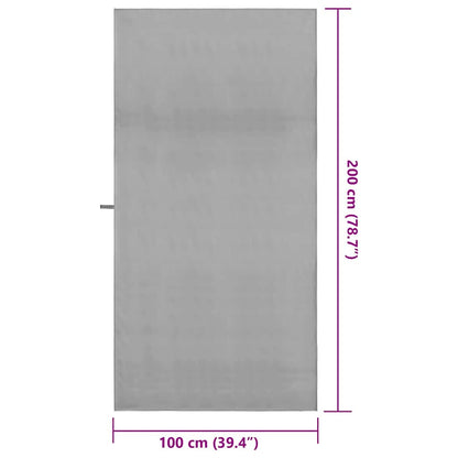 Asciugamani Sportivi 2 pcs Grigio scuro 200 x 100 cm