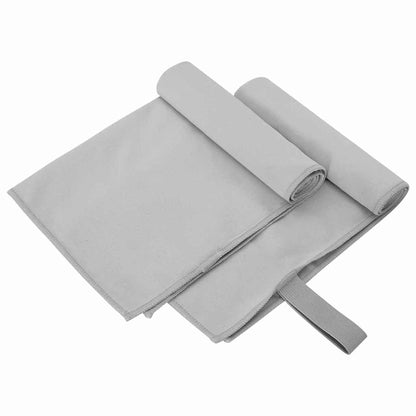 Asciugamani Sportivi 2 pcs Grigio 50 x 30 cm