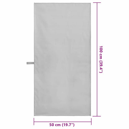 Asciugamani Sportivi 2 pcs Grigio 100 x 50 cm