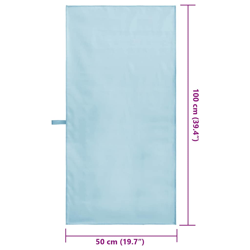 Asciugamani Sportivi 2 pcs Blu 100 x 50 cm
