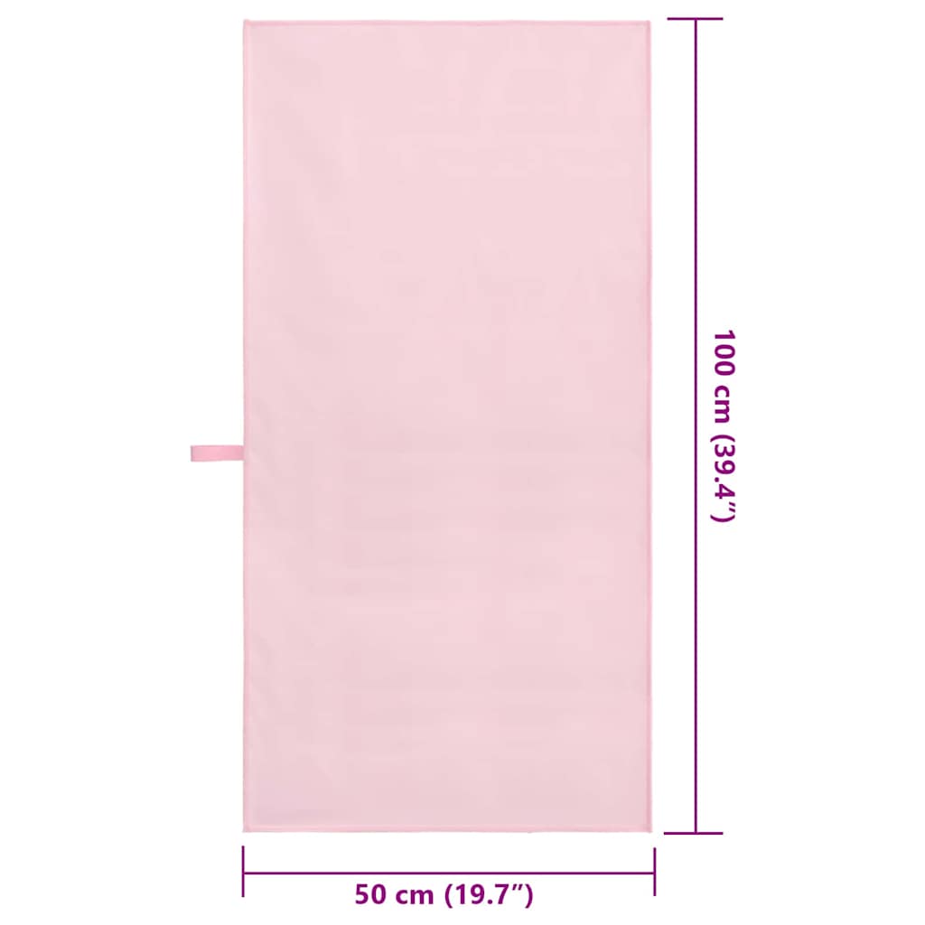 Asciugamani Sportivi 2 pcs Rosa 100 x 50 cm