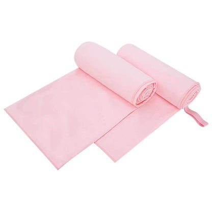 Asciugamani Sportivi 2 pcs Rosa 200 x 100 cm