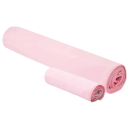 Set di Asciugamani Sportivi 2 pcs Rosa Tessuto