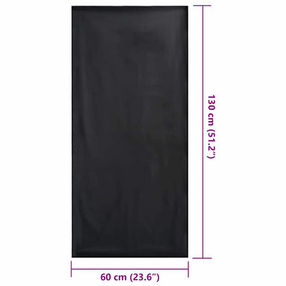 Asciugamani per Sedia Outdoor 2 pcs Nero 130 x 60 cm