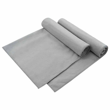 Asciugamani per Sedia Outdoor 2 pcs Grigio scuro 130 x 60 cm