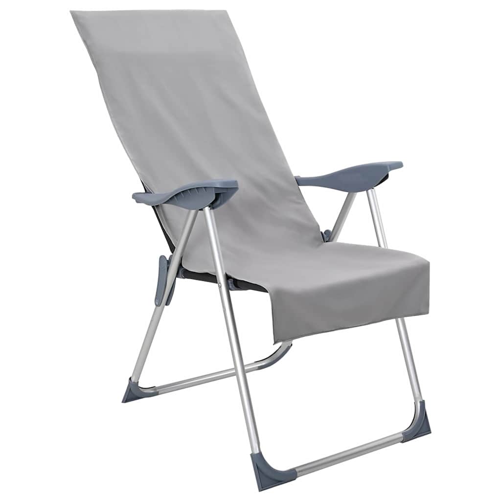 Asciugamani per Sedia Outdoor 2 pcs Grigio scuro 130 x 60 cm