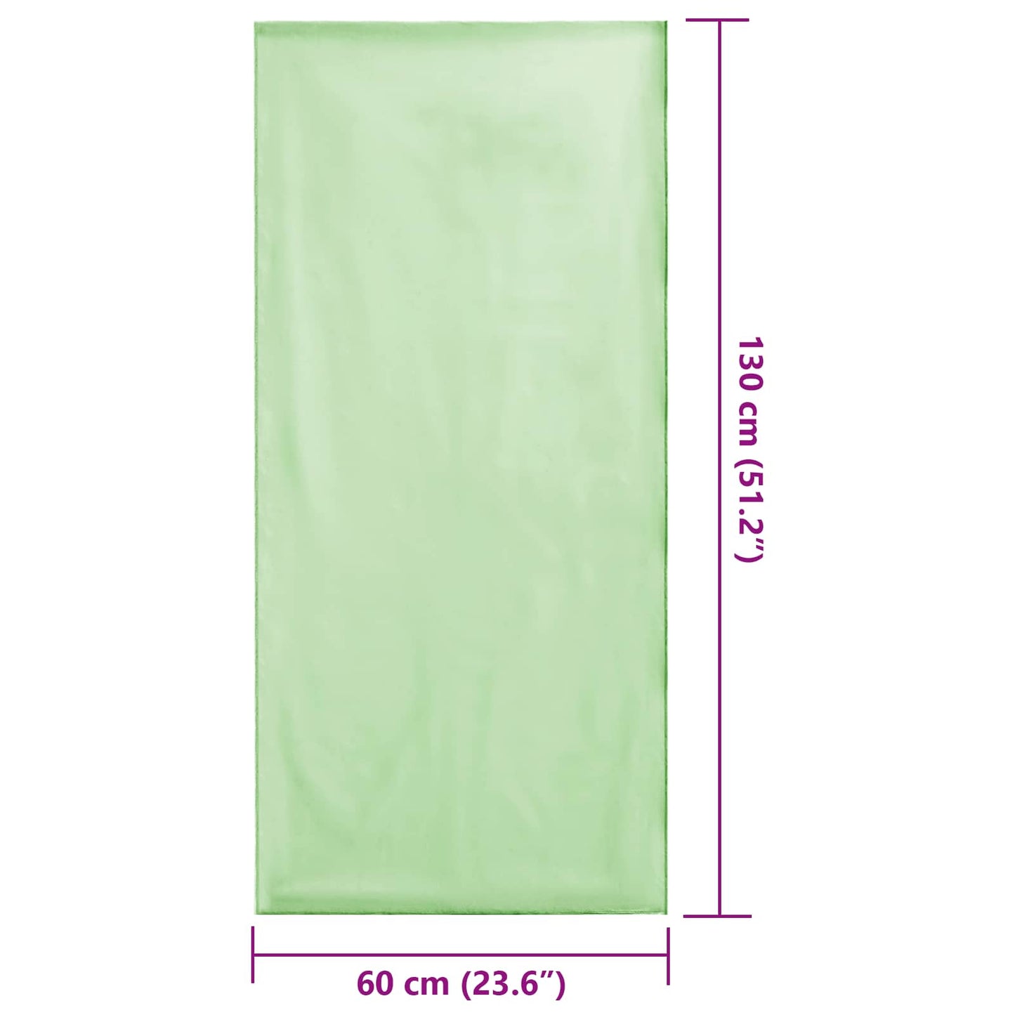 Asciugamani per Sedia Outdoor 2 pcs Verde 130 x 60 cm