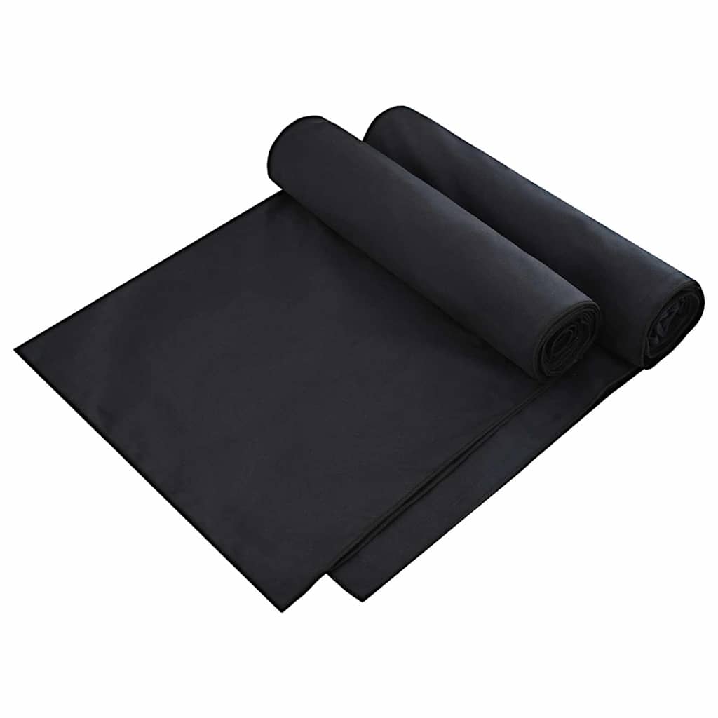 Asciugamani per lettino 2 pcs Nero 210 x 75 cm