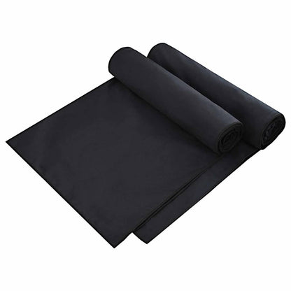 Asciugamani per lettino 2 pcs Nero 210 x 75 cm