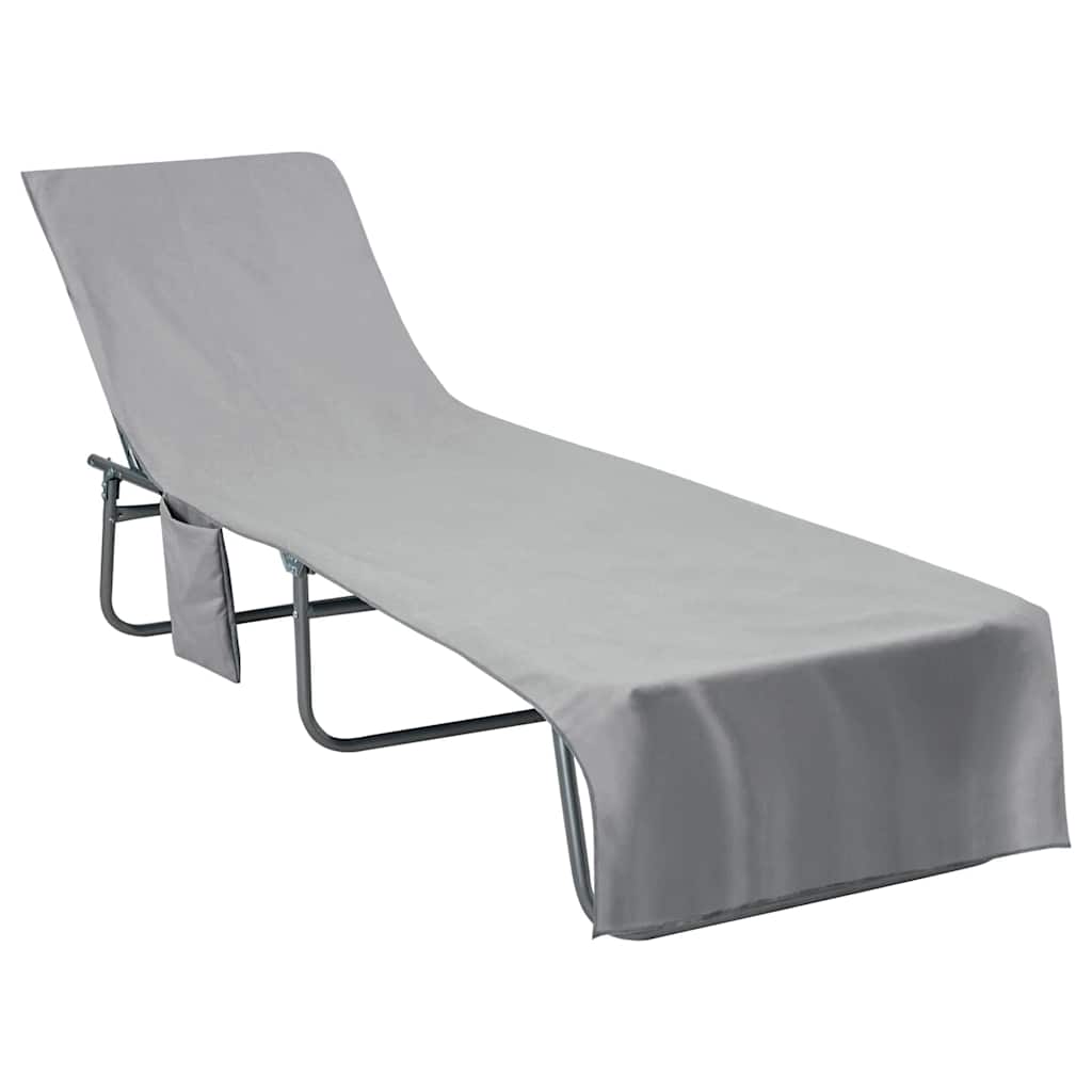 Asciugamani per lettino 2 pcs Grigio scuro 210 x 75 cm