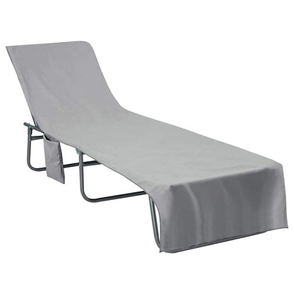 Asciugamani per lettino 2 pcs Grigio scuro 210 x 75 cm