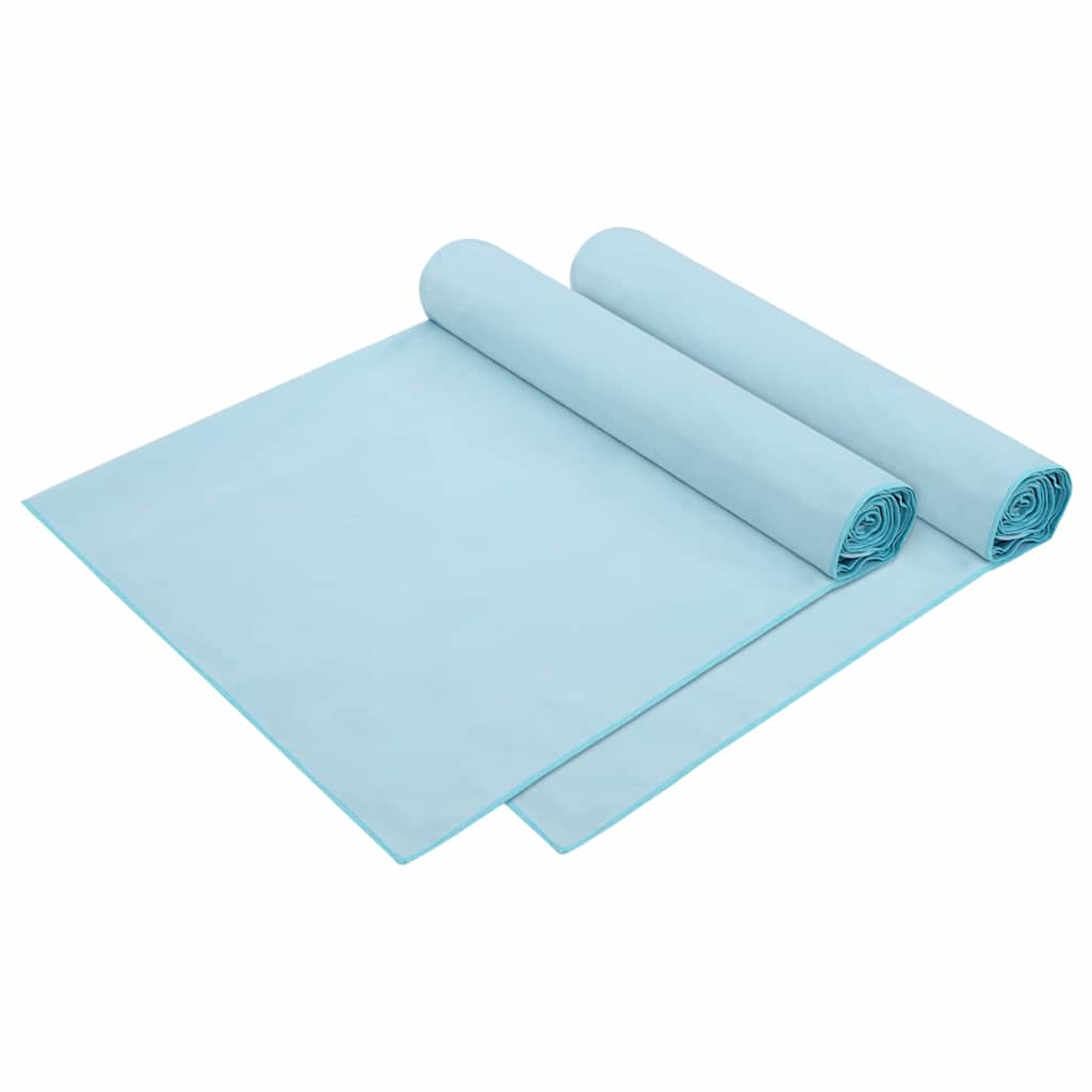 Asciugamani per lettino 2 pcs Blu 210 x 75 cm