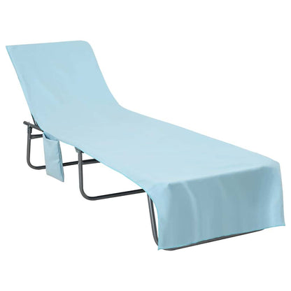 Asciugamani per lettino 2 pcs Blu 210 x 75 cm