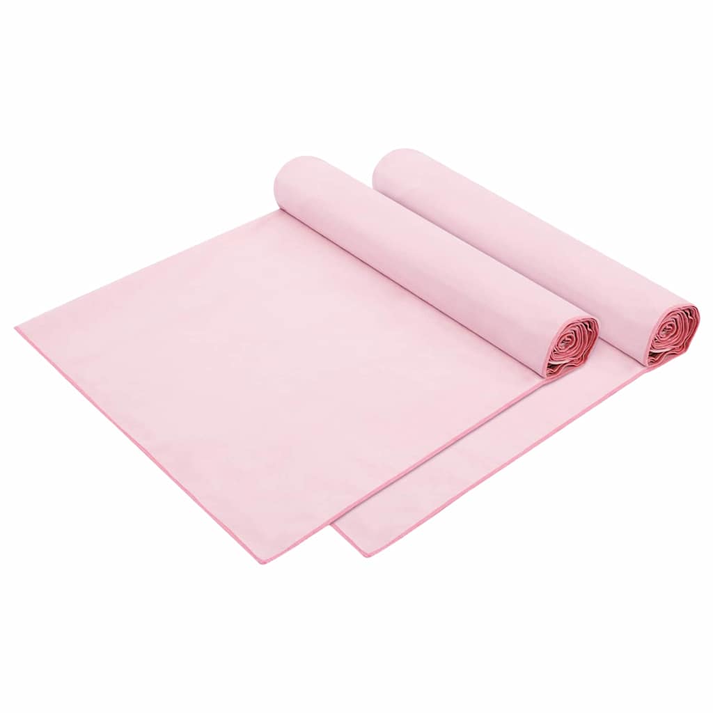Asciugamani per lettino 2 pcs Rosa 210 x 75 cm