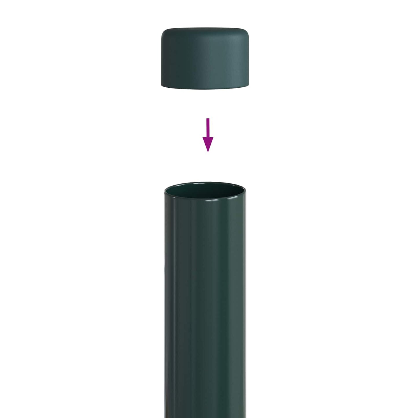 Palo della recinzione 2 pcs Verde 70 cm | homemem39