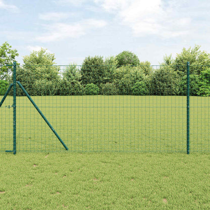 Palo della recinzione 2 pcs Verde Acciaio Verniciato a Polvere | homemem39